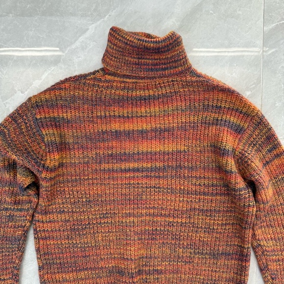 Women’s Urban Outfitters Space-Dyed Colorful Knit Turtleneck Sweater Size XS - Picture 12 of 16